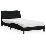 vidaXL Krevet s madracem crni 100 x 200 cm od tkanine Cijene