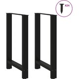  Noge za barski stol Crne 2 kom 60 x (90-91) cm Čelik | Eponuda.com