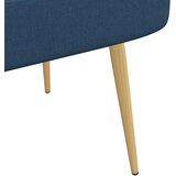  Oblikovana klupa s naslonjačem Plava 110 x 60 x 76 cm Poliester | Eponuda.com