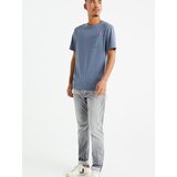 WE Fashion Majica dimno modra / roza / črna / bela | Shoptok.si