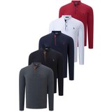 Dewberry FIVE SETS V4009 MENS SWEATSHIRT-BLACK-NAVY-WHITE-BURGUNDY-ANTHRACITE cene