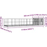  Kavez za ptice s produžetkom srebrni 1118x303x216 cm čelični | Eponuda.com
