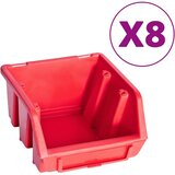  39 -dijelni set kutija za pohranu sa zidnim pločama crveno-crni | shoptok.hr