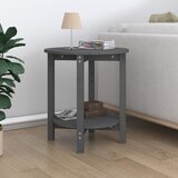  Stolić za kavu sivi Ø 55x60 cm od masivne borovine | shoptok.hr