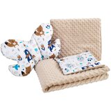 Medi Partners Quilt set with a stroller pillow + butterfly - Animals in the forest + beige minky Cijene