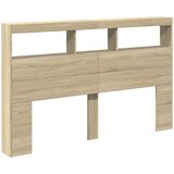 Ormarić za uzglavlje s LED svjetlima boja hrasta 160x17x102 cm | shoptok.hr