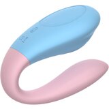 Mrow 03 - punjivi, vodootporni vibrator za par (plavo-ružičasti) | shoptok.hr