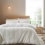 Bianca Kremno bela posteljnina za zakonsko posteljo iz mikropliša 200x200 cm Stripe Fur – Cene