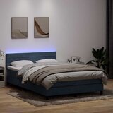 vidaXL Box Spring postelja z vzmetnico Temno siva 140x220 cm Velvet | Shoptok.si
