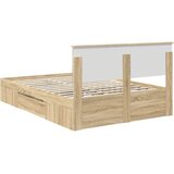 Okvir za krevet s uzglavljem Sonoma hrast 150 x 200 cm - sonoma hrast 150 x 200 cm | shoptok.hr
