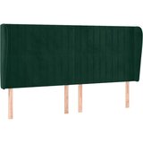  Uzglavlje s ušima tamnozeleno 163x23x118/128 cm baršunasto | shoptok.hr