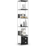 AKORD Regal V Loft Slogu Iz Kovine, Bela/Siva, (5000332498) | Shoptok.si