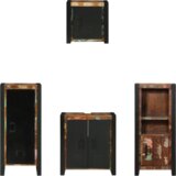  Set namještaja za kupaonicu 4 pcs Čvrsto reciklirano drvo | shoptok.hr