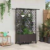  Povišeni krevet s mrežom i krovom Smeđa 124 x 40 x 142 cm PP | shoptok.hr