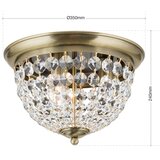 Orion dlu 1840/35 - kristalna plafonska lampa plafond 3xE27/40W/230V prečnik 35 cm bronza | Eponuda.com