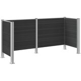  Ograda za kante za smeće Siva 237 x 85 x 115 cm Aluminij i WPC | Eponuda.ba