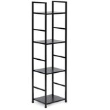 Modern Home LOFT polica za knjige, 4 razine, crna | shoptok.hr
