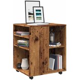 Ormarić s kotačima boja staro drvo 60x53x72cm konstruirano drvo | shoptok.hr