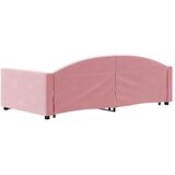  Dnevni krevet na razvlačenje ružičasti 100 x 200 cm baršunasti | shoptok.hr
