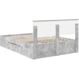  Krevetna konstrukcija s uzglavljem Betonski sivi 150 x 200 cm | shoptok.hr