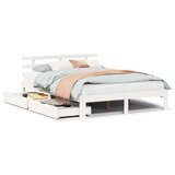  Okvir kreveta s ladicama bez madraca bijeli 140x200 cm | shoptok.hr