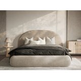 Maison de Rêve Bež oblazinjena zakonska postelja s prostorom za shranjevanje z letvenim dnom 180x200 cm Maumere – | Shoptok.si