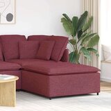  Modularni kauč s podnožjem modul vino crvene boje 100x100x48 cm - boja crnog vina tabure | shoptok.hr
