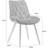 CARRYHOME stol, kovina, tekstil roza, črna | Shoptok.si