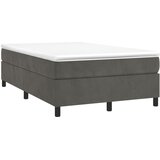 Krevet box spring s madracem tamnosivi 120 x 190 cm baršun | Eponuda.com
