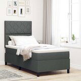 vidaXL Box Spring postelja z vzmetnico temno siva 90x200 cm tkanina Cene