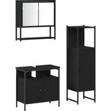  Set namještaja za kupaonicu 3 kom. Crna Konstruirano drvo | Shoptok.si