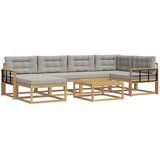  Set vanjskih sofa 7 kom. Bijela i svjetlosiva | shoptok.hr