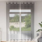 Voile zavjese s ušicama 2 kom tamnosive 140x260 cm | shoptok.hr