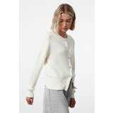 Trendyol Ecru Extra Soft Textured Knitted Cardigan Cene