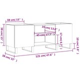 vidaXL Omarica za gramofonske plošče siva sonoma 121x38x48 cm inž. les | Shoptok.si