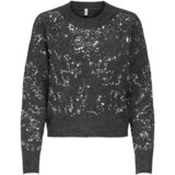 Only Puloverji Onlalta Ls Sequin O-Neck Knt 15353230 Siva Cene