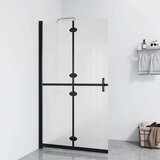 vidaXL Sklopiva pregrada za tu&scaron; matirano staklo ESG 100 x 190 cm cijene