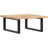  Zidna polica za umivaonik od čelika i masivnog bagremovog drva Smeđa 50 x 50 x 2 cm | Shoptok.si