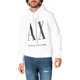 EAX Puloverji SWEATSHIRT 8NZMPC ZJ1ZZ Bela