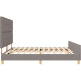  Taupe posteljni okvir 200x200 cm iz blaga, (22049576) | Shoptok.si