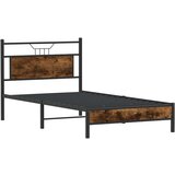  Posteljni okvir brez vzmetnice hrast 100x190 cm inženirski les, (21829087) | Shoptok.si