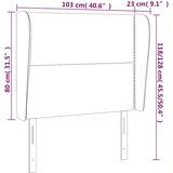  Uzglavlje s ušima tamnozeleno 103x23x118/128 cm baršunasto | shoptok.hr