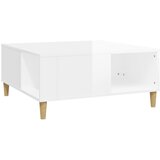 Maison Chic Klubska mizica - kavna mizica - Nizka mizica visok sijaj bela 80x80x36,5 cm inženirski les, (21752294) | Shoptok.si