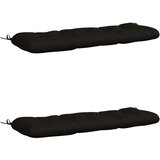 Jastučići za klupe VIANEN 2 kom. 100% poliester Crna - Crna 100 x 40 x 12 cm | shoptok.hr