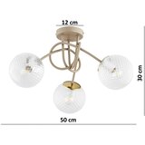 Brilagi Nadgradni luster STELLA 3xE27/60W/230V bež/zlatna | Eponuda.com