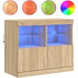 Maison Chic Komoda - Predalnik z LED lučkami sonoma hrast 81x37x67 cm, (21722090) Cene