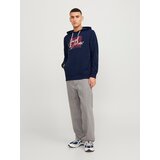 Jack & Jones Sweater majica 'ZURI' mornarsko plava / crvena / prljavo bijela | shoptok.hr