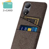 INORCO Ovitek za telefon z dvema režama za kartice za vivo Y100 5G, trdi računalnik + ovitek za mobilni telefon iz blaga, (22035130) | Shoptok.si