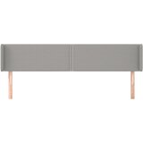 Uzglavlje s ušima svjetlosivo 183x16x78/88 cm od tkanine | shoptok.hr