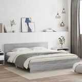 Furnova Posteljni okvir z vzglavjem in LED siva sonoma 180x200 cm, (21938700) Cene